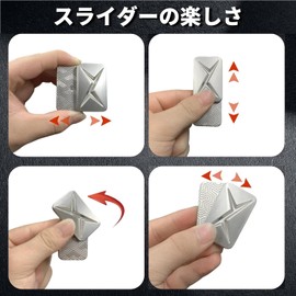 OBEST Fidget Slider Magnetic Fidget Toy Gadget Fidget Toy Toy Killing Time EDC Stress Relief Stress Relief Toy Adult Christmas Gift Gift Silver