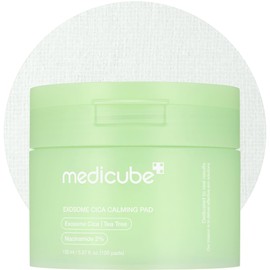 medicube Toner Pads Exosome CICA Tea Tree Calming Toner Pad for Sensitive Skin | Centella Asiatica For Redness, Breakouts | Low-irritating & Hydrating Care | Korean Skincare, 100 Pads (1 Pack)