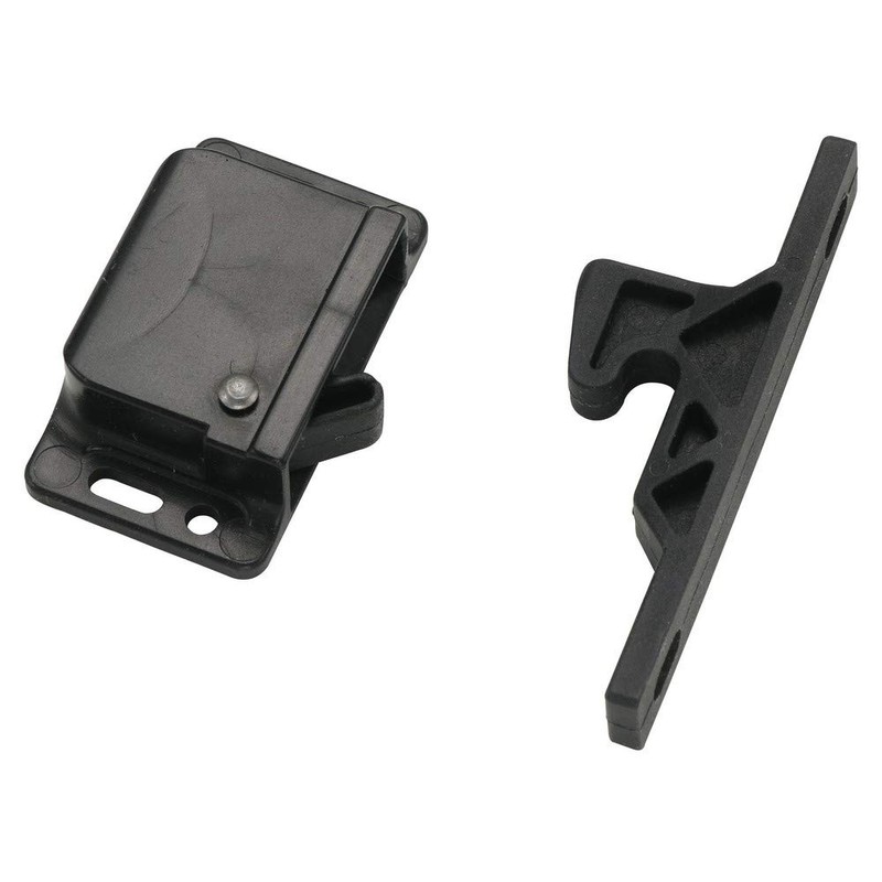Decorite 5838-4 Pack - RV Cabinet Door Black Push Latch