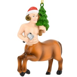 Tree Buddees Centaur with a Christmas Tree and Axe Ornament