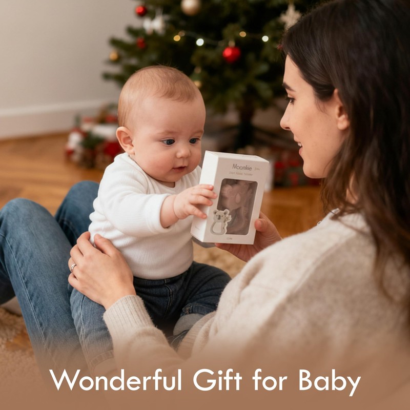 Moonkie Teething Toy, Safe & Easy to Hold BPA Free
