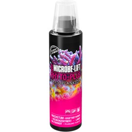 MICROBE-LIFT Phyto-Plus - 236 ml - Futterplankton für Korallen und Wirbellose, ungekühlt haltbar, unterstützt gesunde Ernährung in Meerwasseraquarien.