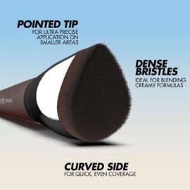 Artisan Brush #118 - Streak-Free Foundation Application Brush with Synthetic Bristles and Wood Handle