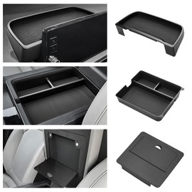 Autorder 3PCS Center Console Organizer for 2023-2026 Honda Pilot Accessories Armrest Storage Box Secondary Insert Tray with Anti-Slip Mats(Console Organizer+Dash Organizer+Hidden Storage Box)