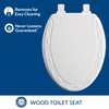 Mayfair Sculptured Ivy Toilet Seat, Easy Clean Hinges with Durable