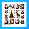 Stickasaurus Wrecks Christmas Santa & Reindeer Mini Sticker Sheet