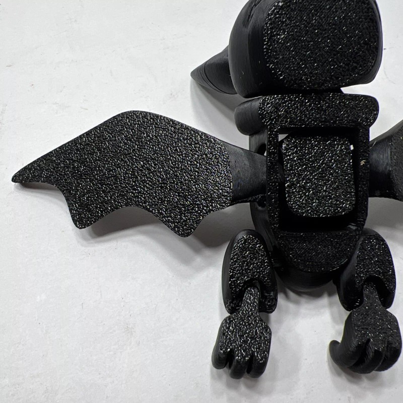 3D Printed Black Articulating Glider Bat
