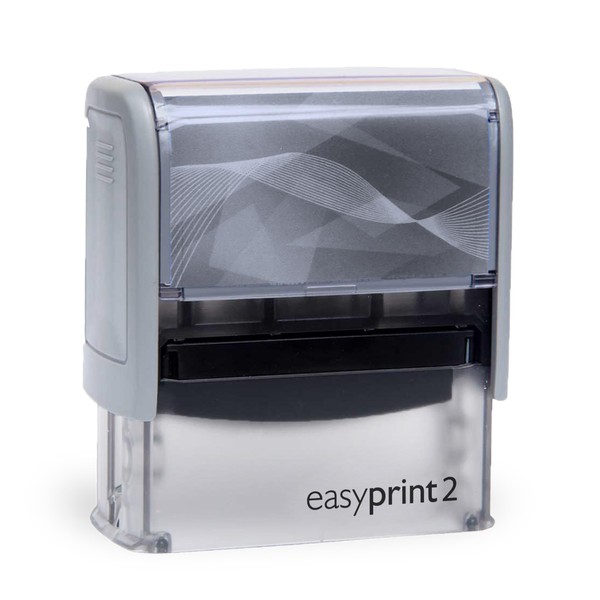 Stamp - easyprint 2, Grey - Customisable Name Stamp, Address