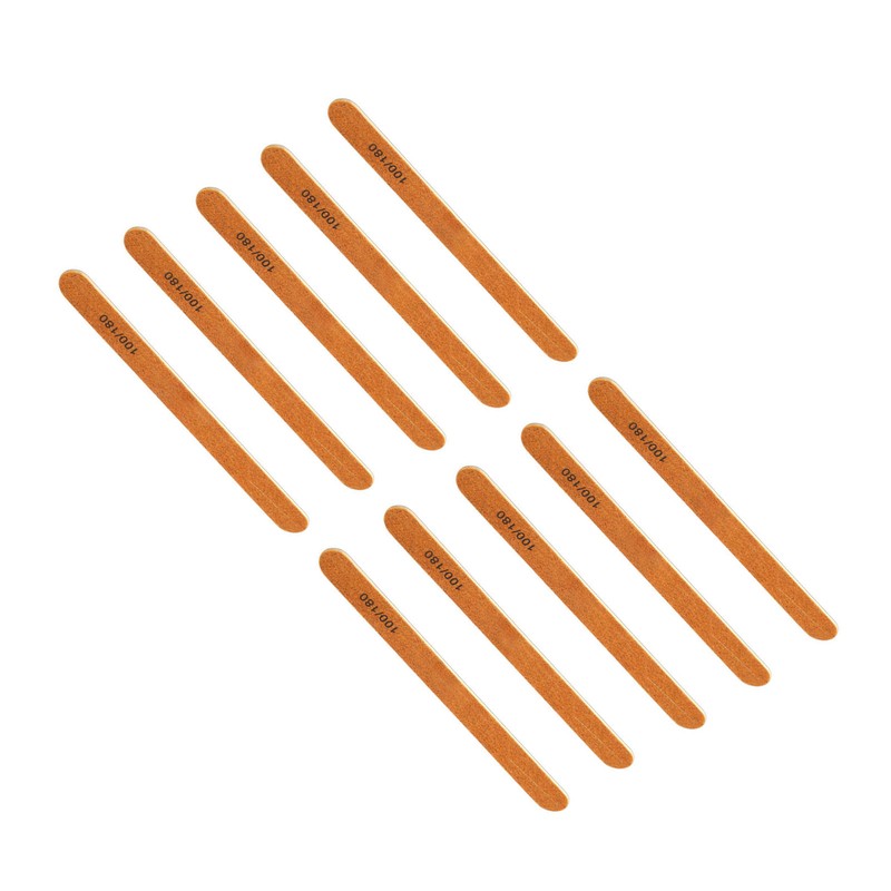 10pcs Nail File Professional Wood Core Reusable Double Sides Washable