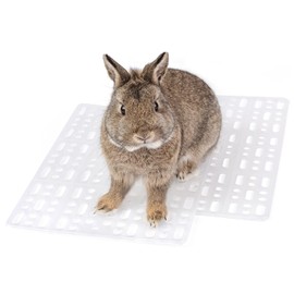 Niteangel 2 Pieces Rabbit Playpen Feet Mats for Cage, Comes with 4 Fixed Tabs (White)