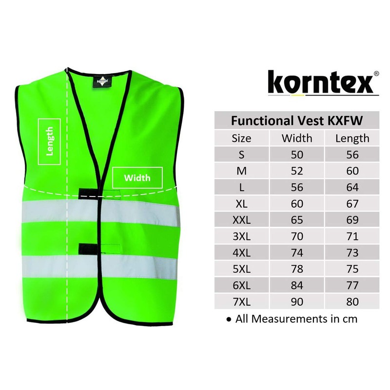 Korntex Unisex Functional Vest, Black, XL EU