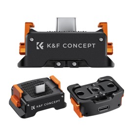 K&F Concept K&F Concept Charging Adapter Base for DJI Osmo Pocket 3, Desktop Type-C Charging Dock Fit Arca-Swiss Standard, with 1/4 Screw Hole/Folding Finger, Aluminum Alloy Bracket