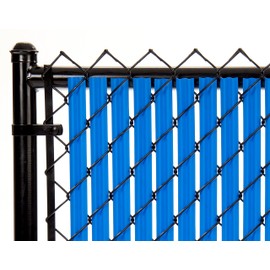 Ridged Slats Made in America Slat Depot Single Wall Bottom Locking Privacy Slat for 3', 4', 5', 6', 7' and 8' Chain Link Fence (4ft, Royal Blue)