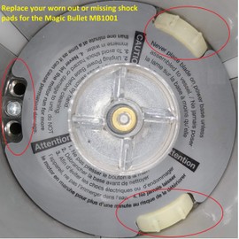 Blendin Replacement Rubber Bush Shock Pad Part, Compatible with Magic Bullet MB1001 Blender (3 Pack)