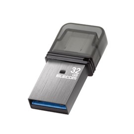 Elecom MF-CAU32032GSV USB Memory, 32 GB USB 3.2 (Gen1) Type-C Cap, Silver