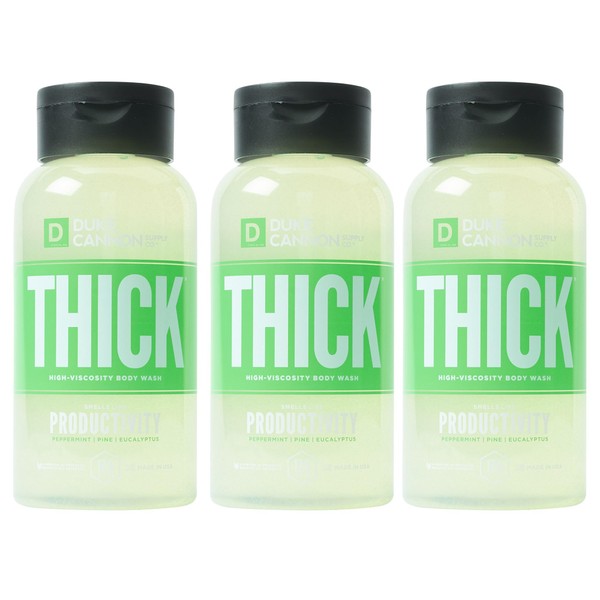 Duke Cannon Supply Co. THICK High-Viscosity Body Wash for Men (Productivity (Pack of 3))