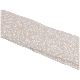Casatessile Draught Excluder 110 cm Long. Padded and Removable Cover Riccio Cotton Draught Excluder - Bianco