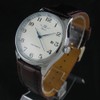 VIGOROSO Men's Automatic Mechanical Watch Day Calendar Leather Band Arabic