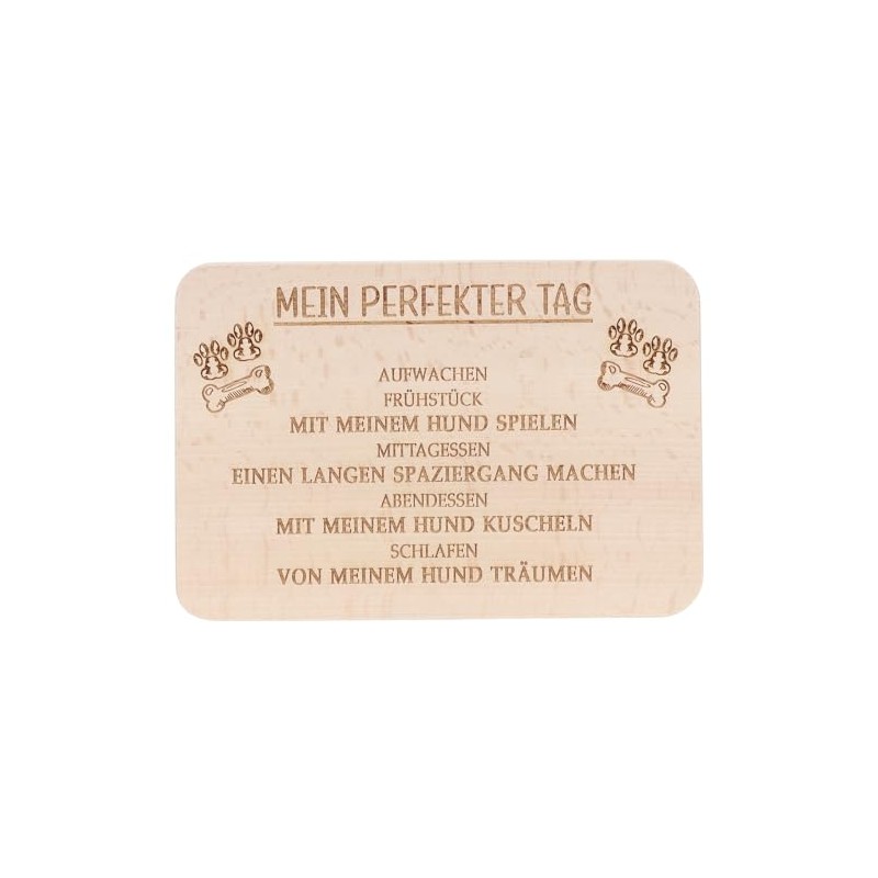 Spruchreif Breakfast Board Dog Bread Board with Engraving, Gifts for