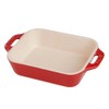 Staub Ceramic Rectangular Gratin Dish, Cherry, 10.5" x 7.5"