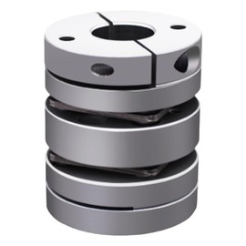 12mm to 14mm Flexible Diaphragm Coupling, D39 L49 Aluminium 2 Diaphragm Motor Shaft Coupler for 3D Printer CNC Machine Servo Stepped Motor