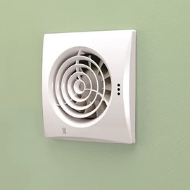 HIB 31500 Hush White Wall Mounted Bathroom Fan with Timer