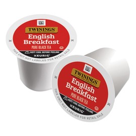 Twinings English Breakfast Tea Single Serve K-Cup Pods for Keurig, Naturally Caffeinated, Smooth, Flavorful, Robust Black Tea, 96 Count