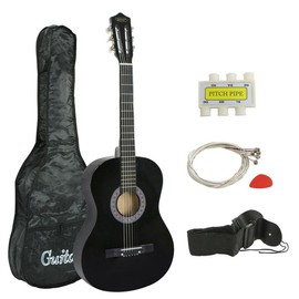 SEGAWE 38" New Beginners Acoustic Guitar with Case, Strap, Tuner and Pick:_Natural