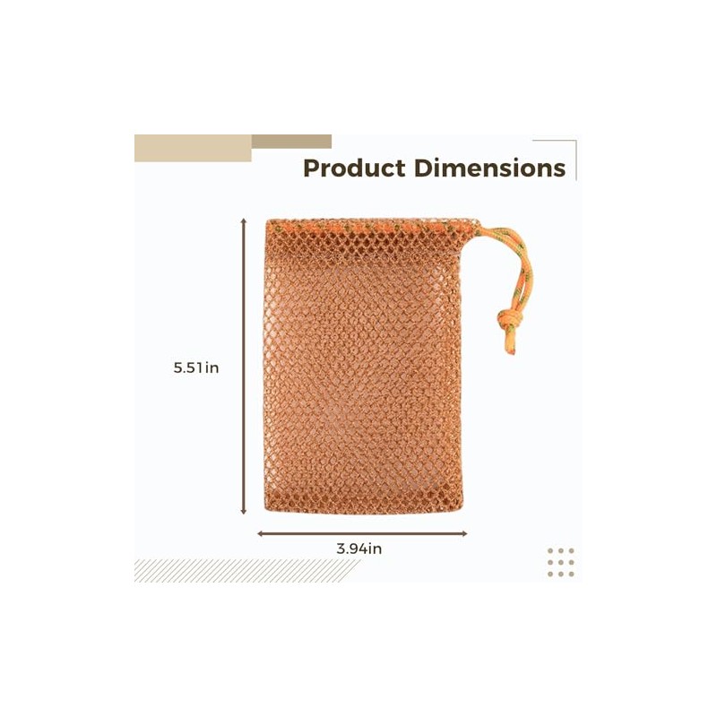 2 Piezas Bolsa para Jabón en Barra, Funda de Malla