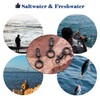 9KM DWLIFE Fishing Flexi Ring Swivels 30Pcs High Strength Micro