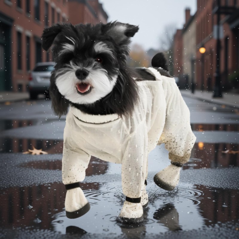 Anti Dust Pants with Shoes for Dogs,(Fit Weight: 1.8-3.2 lbs)