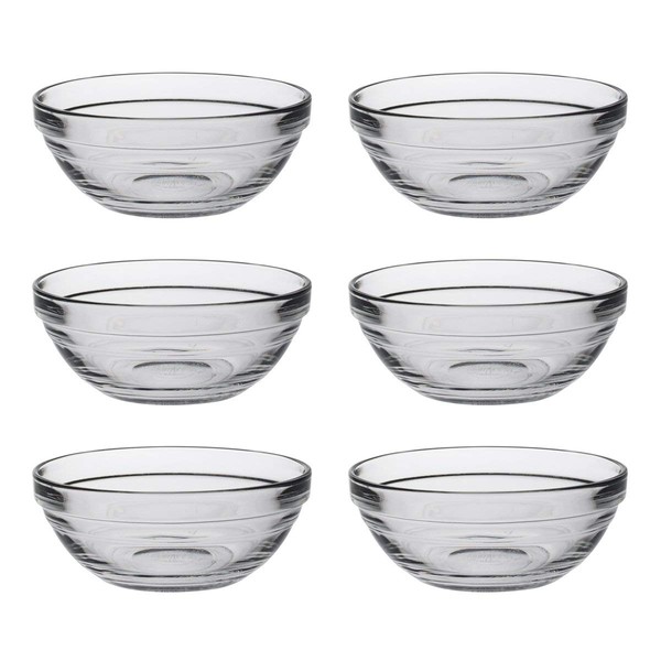 Duralex - Lys Stackable Clear Bowl 12 cm (4 3-4 in) Set Of 6