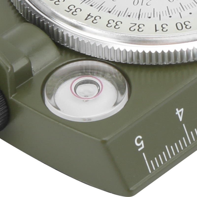 DC60‑2A Aluminium Alloy Foldable Multifunctional Luminous Compass Outdoor SuppliesArmy Green