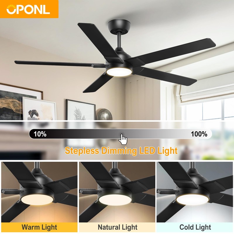 OPONL Ceiling Fan with Light, Ceiling fan with Light and