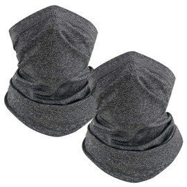 TICONN Neck Gaiter Face Cover Scarf, Breathable Sun & Wind-proof for Skiing Fishing Hiking Cycling (Quick Dry, Heather Gray)