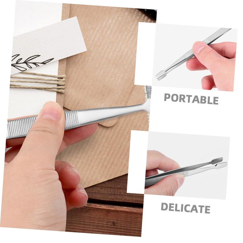 Ipetboom 4pcs Philately Stamp Tweezers Precision Tweezers for Stamp Collecting