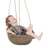 Hanging Boy Statue Hand Painted Rainproof Windproof Resin Outdoor Hanging