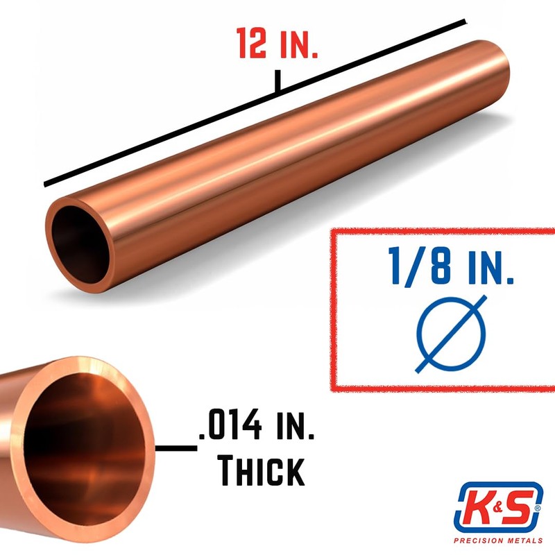K & S Precision金属8120 1 / 8 x 12 COPチューブ