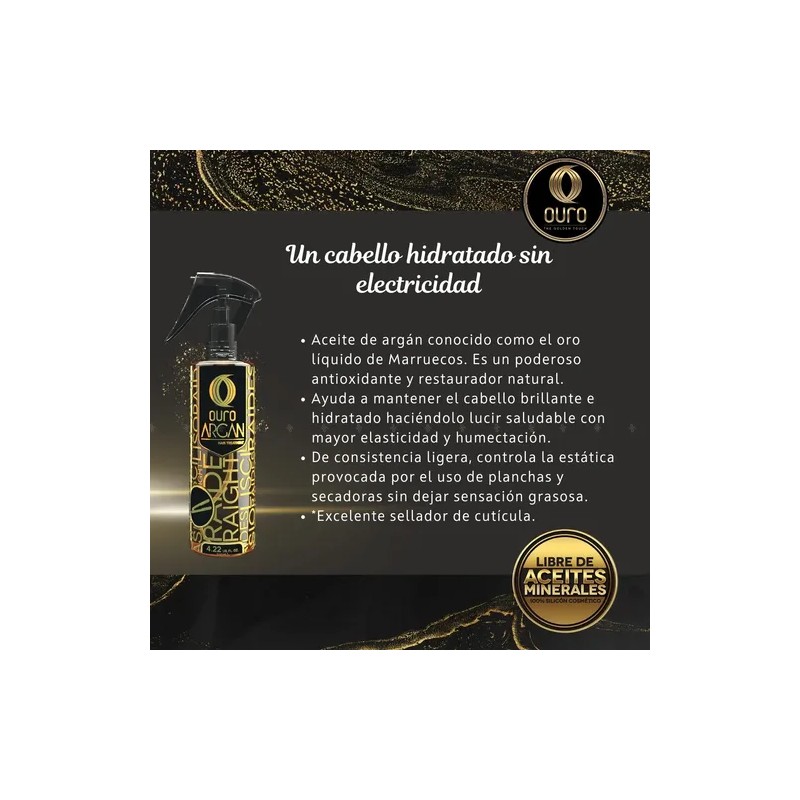 Termoprotector Ouro Aceite De Argán Planchado Express 125 Ml