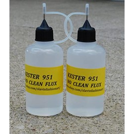KESTER 951 SOLDERING FLUX 2 bottles x 50 ml. Best Flux for Soldering Electronics .Solar PANELS Matrix Boards Cell Phones Game Consoles