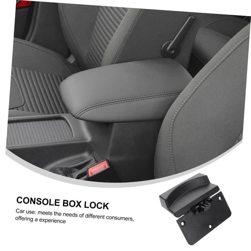 GRIRIW Car Armrest Button Replacement for Console Lock Storage Box