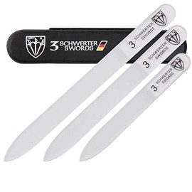 DREI SCHWERTER - Glasnagelfeile Nagelfeile im 3er Set, beidseitig geschliffen und abwaschbar - NEU
