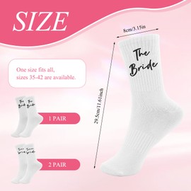 Mzario Bride Socks Soft Cotton Bridesmaid Socks for Wedding Day Team Bride Sock Bachelorette Party Costume Accessories for Women Wedding Bridesmaid Gifts Honeymoon Decorations (One Size)
