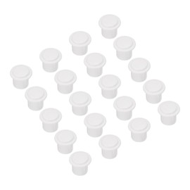 MECCANIXITY PVC Tube Covers Internal Plug Pipe Inner 16mm End Caps Round Plugs for Hose Electrical Conduit Pack of 20