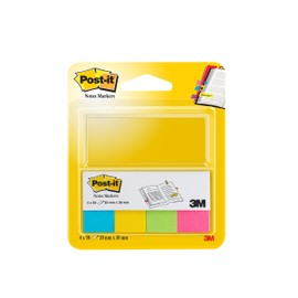 Post-it Note Markers 50 each of Fuchsia - Jade Green - Turquoise and Neon Yellow Ref 6704U [Pack of 4]