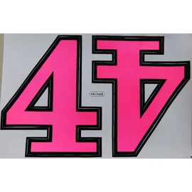 1 Sheet - 2 x Large Number 4 Pink Height 165 mm Sticker Motorsport Motocross Car Tuning Scooter Sticker Film 1 Sheet 270 mm x 180 mm Weatherproof or also for Model Making