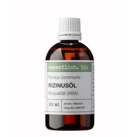 Castor Oil Organic Cold-Pressed 100 ml from Essential - for Care of Eyelashes and Eyebrows - Skin and Hair