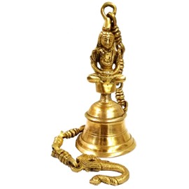 Purpledip Brass Hanging Bell Lord Shiva Bholenath Mahadev: Melodious Meditative Sound (11756)
