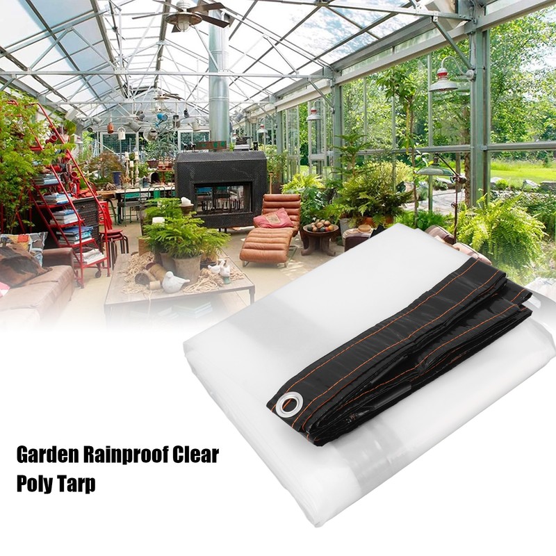 Transparent Tarp Cold Insulation Garden Rainproof Clear Poly Tarp Plant