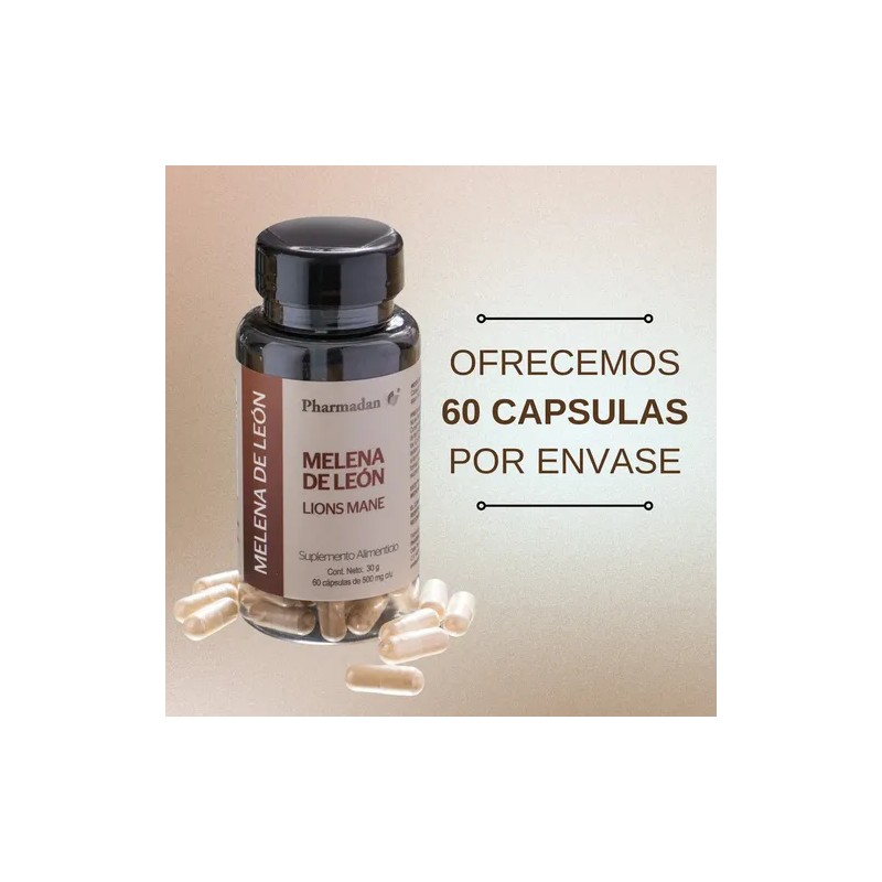 Melena De Leon Lions Mane Pharmadan 60 Caps